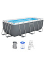 Бассейн каркасный Bestway, 412х201х122 см, Power Steel Rectangular, 56456, фильтр-насос, лестница, 8124 л - фото 8