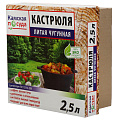 Кастрюля чугун, 2.5 л, с крышкой, крышка чугун, с чугунной крышкой-сковородой, Камская посуда, ка28, черная, индукция - фото 4