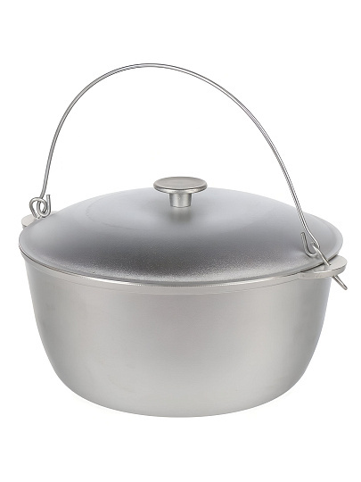 Казан алюминий, 8 л, с крышкой, с дужкой, Гардарика, 801