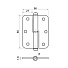 Петля накладная для деревянных дверей, Trodos, 85х66х1.8 мм, правая, ПН1-85 (А), 611082, без покрытия - фото 2