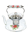 Чайник заварочный стекло, 1.4 л, с ситечком, Маки, Y4-6451/B050161 - фото 5