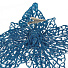 Елочное украшение Пуансеттия, синий ажур, 15 см, на прищепке, Y4-3007 - фото 2