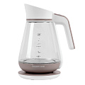 Чайник электрический Galaxy Line, GL 0557, белый, 1.5 л, 2200 Вт, скрытый нагревательный элемент, с подсветкой, стекло
