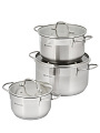 Набор посуды нержавеющая сталь, 6 предметов, кастрюли 1.9, 3.6, 6.1 л, сталь 304, индукция, Daniks, Нолан, GS-01363-6PC - фото 9