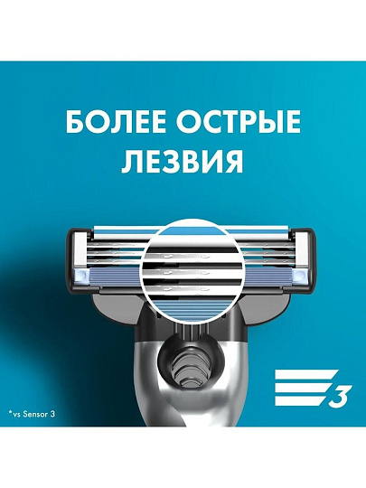 Сменные кассеты для бритв Gillette, Mach3, для мужчин, 12 шт
