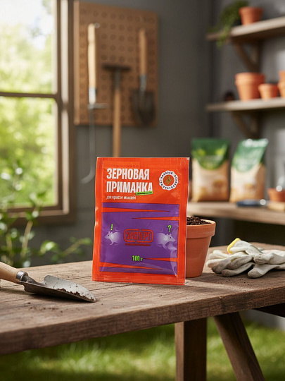 Родентицид Эксперт, от крыс и мышей, пакет, зерновая приманка, 100 г