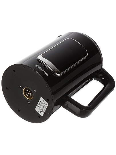 Чайник электрический Sakura, SA-2179DBK, черный, 1.7 л, 2200 Вт, скрытый нагревательный элемент, нержавеющая сталь, пластик