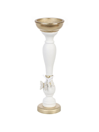 Подсвечник декоративный полистоун, 1 свеча, 37х11.5х11.5 см, Lefard, 222-798