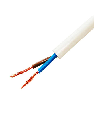 Кабель ПВС, 2х0.75 мм², 10 м, медь, гибкий, ГОСТ, белый, TDM Electric, SQ0118-0009