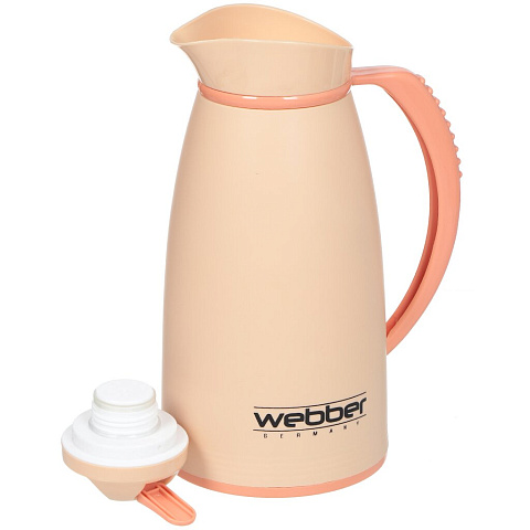 Термос пластиковый со стеклянной колбой Webber 31004/5S с узким горлом, 1 л