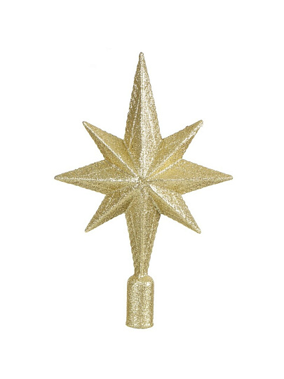 Верхушка на елку Звезда, золотая, 25х16.5 см, SYSDX332159G