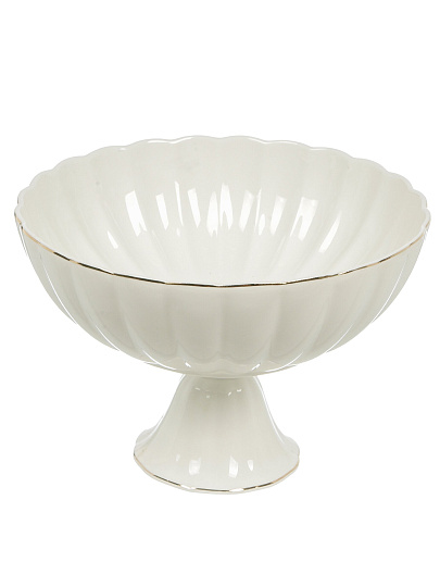 Ваза для фруктов, фарфор, на ножке, 14х20 см, Bonjart, 202409