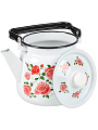 Чайник сталь, эмалированное покрытие, 3.5 л, с кнопкой, Сибирские товары, Роза плетистая, белый, С2716.37*88 - фото 4