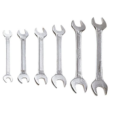 Ключи с открытым зевом, 6-17 мм, набор 6 шт., Top Tools, 35D255