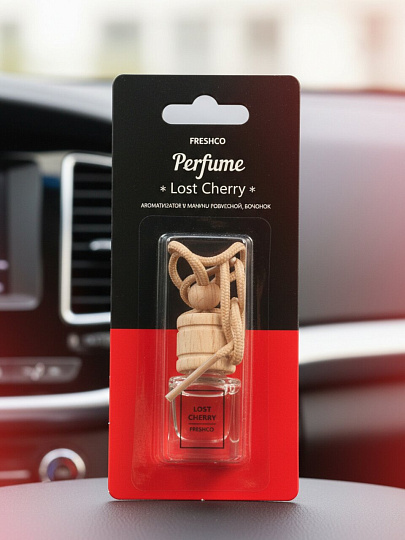 Ароматизатор в машину подвесной, бочонок, Freshco, Perfume Lost Cherry, AR1FP003