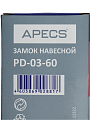 Замок навесной Apecs, PD-03-60, блистер, дисковый, 3 ключа - фото 5