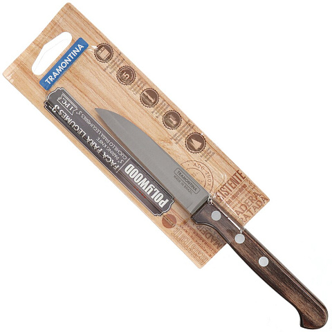 Нож кухонный стальной Tramontina Polywood 21121/193-TR для овощей, 7.5 см