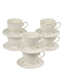 Набор чайный фарфор, 12 предметов, на 6 персон, 230 мл, белый, ТМ Глория, Bonjart, 202508, подарочная упаковка - фото 4