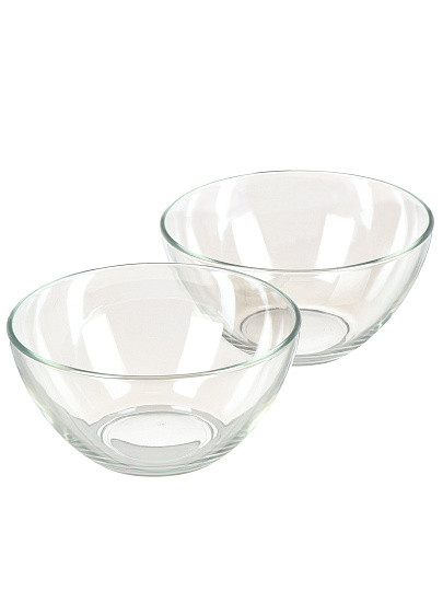 Салатник стекло, круглый, 2 шт, 15.8х7.8 см, подарочная упаковка, Радуга, Glasstar, RN_1449_1