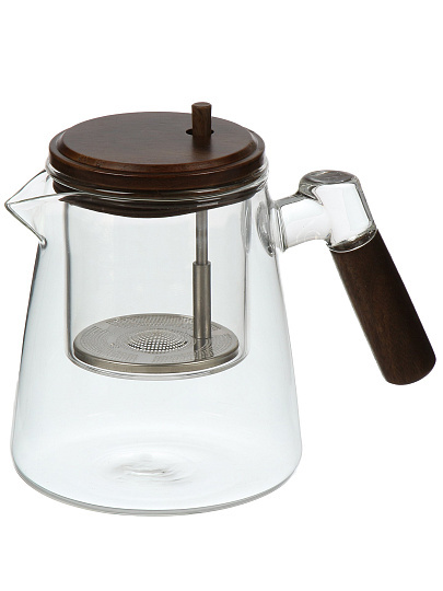 Чайник заварочный стекло, 0.75 л, с ситечком, B050092