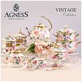 Сахарница Agness с крышкой, серия Винтаж, 0,85л диаметр=14 см высота=14 см, 950-028 - фото 4