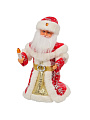 Фигурка декоративная полиэстер, Дед Мороз, 30 см, движение, музыка, на батарейках 3АА, красная, Y4-9447 - фото 3