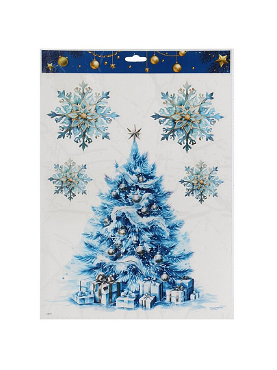 Наклейка на стекло, 38х30 см, Снежная зима, SYTH-2825163