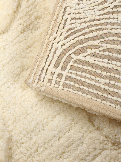 Коврик для ванной, 0.5х0.8 м, микрофибра, белый, Silvano, Лиона