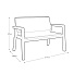 Мебель садовая Emily Patio Set, графит, стол, 65х47х42 см, 2 кресла, 1 диван, подушка серая, 111х68х75 см, 17209816ГР - фото 10