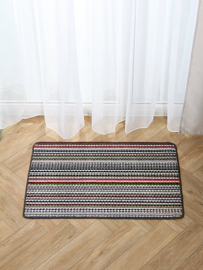 Коврик грязезащитный придверный, 60х90 см, прямоугольный, полипропилен, с латексным напылением, 5569