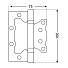 Петля накладная для деревянных дверей, Аллюр, 100х75х2.5 мм, универсальная, 2BB SBP, 1046, 2 шт, 2 подшипника, блистер, матовая латунь - фото 3