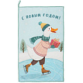 Полотенце кухонное махровое, 30х50 см, 250 г/м2, 100% полиэстер, Новогоднее, Китай, м9071 S - фото 2