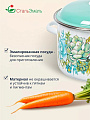 Кастрюля эмалированная сталь, 5.5 л, крышка сталь, цилиндрическая, СтальЭмаль, Монантес, 6RD221M - фото 3