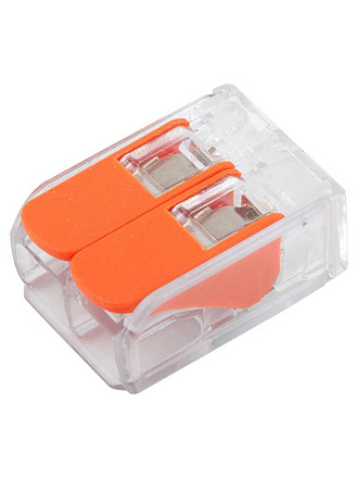 Клемма монтажная, рычажная, прозрачная, компактная, 2-проводная, General Lighting Systems, 800492