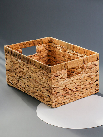 Корзина 34х24х17 см, прямоугольная, плетеная, бамбук, Y4-9637