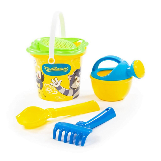 Игровой набор Полесье, Простоквашино №2, ведро, ситечко-цветок, совок, грабельки, лейка, 83289, в ассортименте