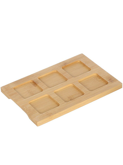 Соусник керамика, Billibarri, Tapas Lounge, 5.7 см, 6 шт, бамбуковая подставка, 900-527