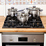 Набор посуды нержавеющая сталь, 10 предметов, кастрюли 1.9,2.9,3.9,6.5 л, ковш 1.9 л, индукция, Daniks, Модерн серый, SD-10N - фото 16