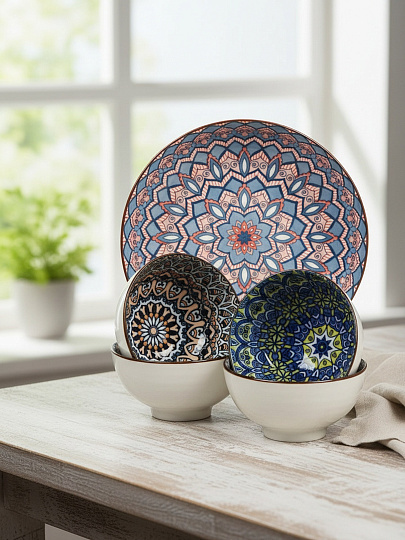 Набор салатников 5 шт, 11х5.5 см, 250мл, 4шт, 20х4см 1шт, Восток, B010444