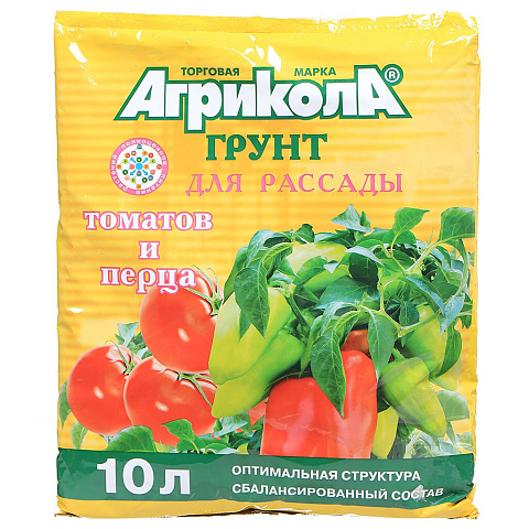 Грунт для томатов и перцев, 3.34 кг, 10 л, Агрикола