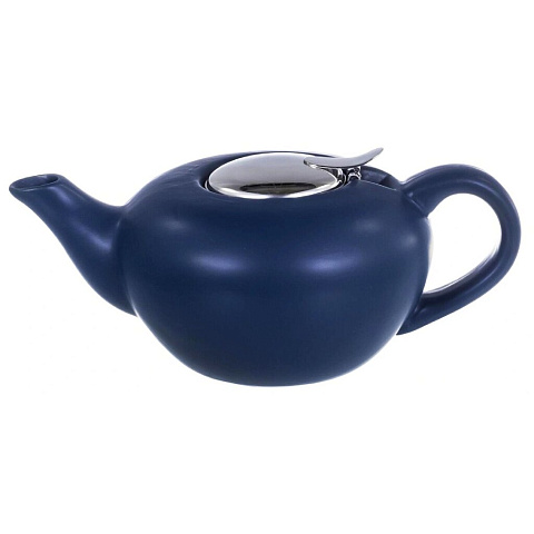 Чайник заварочный керамика, 1 л, с ситечком, Elrington, Феличита, 109-06049, синий
