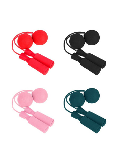 Скакалка беспроводная, d5мм, утяжелители d6.5см, 608Z, PP, PVC, EVA, в ассортименте, SilaPro, 190-023