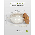 Набор для специй керамика, 19 см, 3 шт, солонка, перечница, сахарница, подставка, белый - фото 6