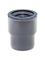 Переход канализационный 124х110 мм, РосТурПласт, с чугуна на пластик, с манжетой, серый, 36644