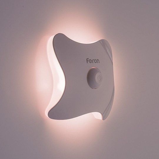 Светильник-ночник Feron, FN2020, на магните, пластик, 0.8 Вт, бат 3*ААА, 41192