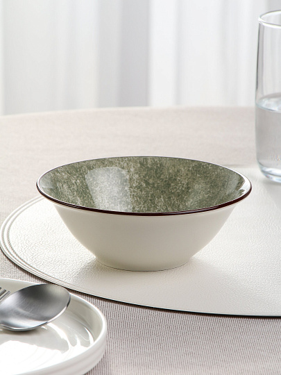 Салатник фарфор, круглый, 15х5 см, 350 мл, Мрамор, МФК, MFK20619