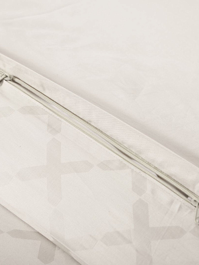 Постельное белье евро, простыня 240х260 см, 2 наволочки 70х70 см, 2 наволочки 50х70 см, пододеяльник 200х220 см, Mona Liza, сатин-жаккард, Royal Штрих ванильный