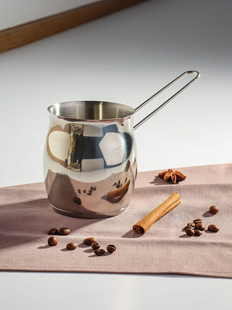 Турка 0.6 л, нержавеющая сталь, ручка металлическая, Daniks, Y4-8865