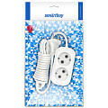 Удлинитель бытовой 2 гнезда, 2 м, ПВС, 2х1 мм², без заземления, Smartbuy, SBE-10-2-02-N - фото 3