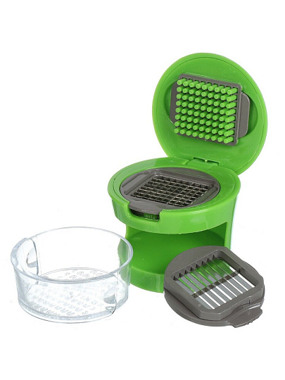 Пресс для чеснока пластик, с контейнером, 7.5х6.5 см, Y4-8840